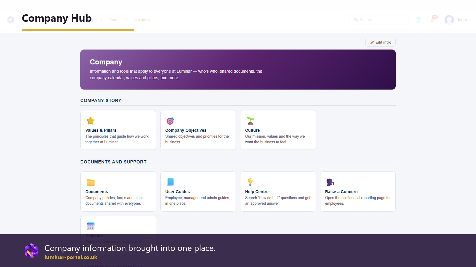 The Company Hub brings governance information into one place.